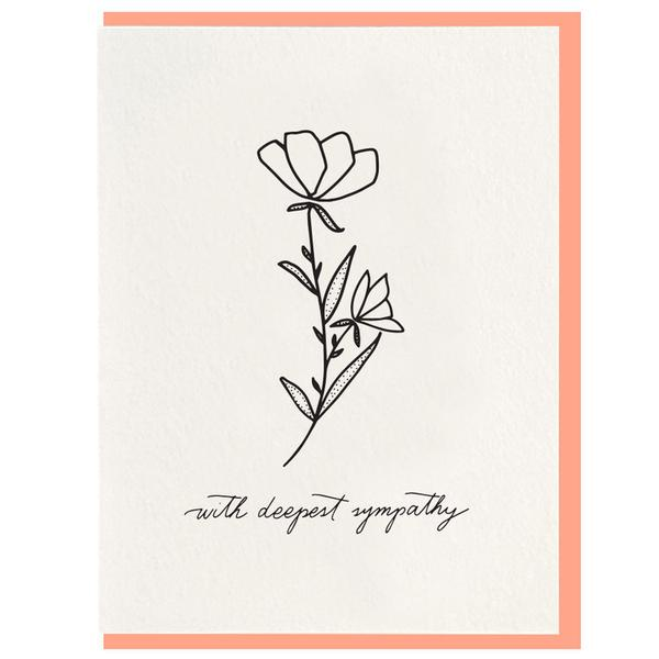 Dahlia Press - Deepest Sympathy Card