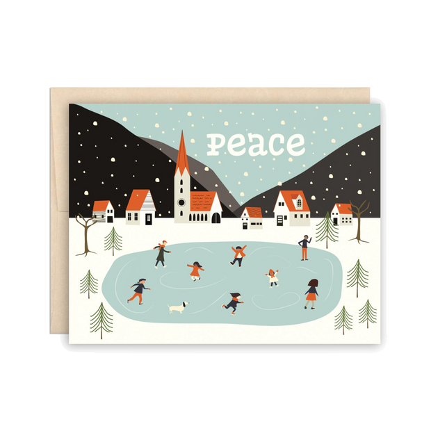 Winter Village Skating Card